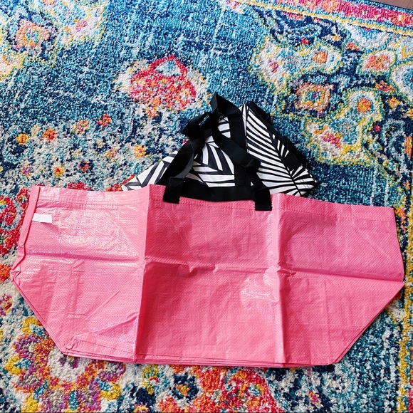 IKEA Bags Ikea Slukis Boho Tropical Leaf Pink Storage Bags 2 Poshmark